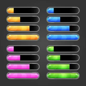Set of bar downloader Stock Illustration