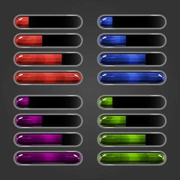 Set of bar downloader Stock Illustration