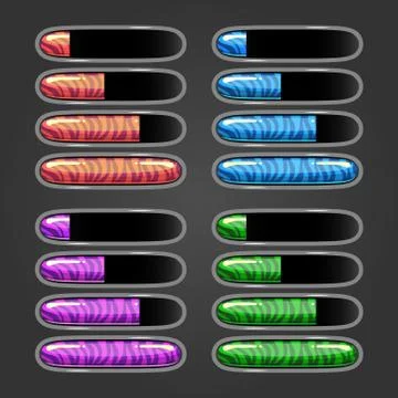 Set of bar downloader Stock Illustration