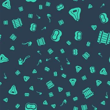 Set Bar of soap, Sauna hat, ladle and bucket on seamless pattern. Vector Stock Illustration