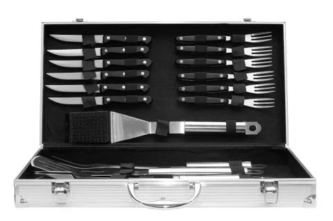 Set for a barbecue Stock Photos