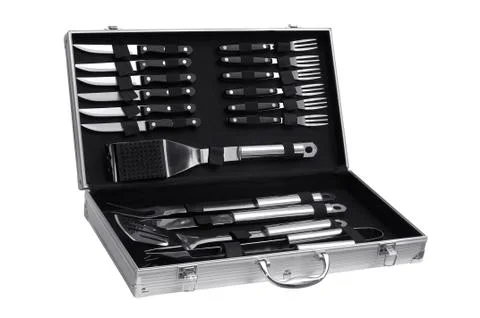 Set for a barbecue Stock Photos