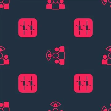 Set Barbed wire and Spy, agent on seamless pattern. Vector Illustrazione stock