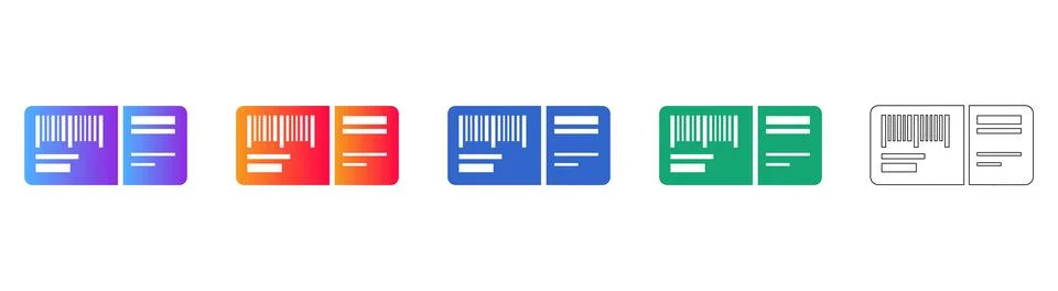 Set of Barcode Ticket Icons Stock-Illustration