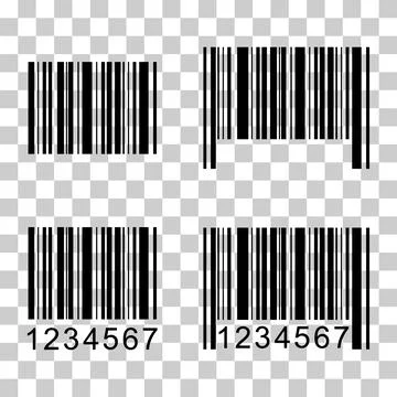 Set of Barcode vector icon. Bar code for web flat design. scanner illustratio Stockillustratie