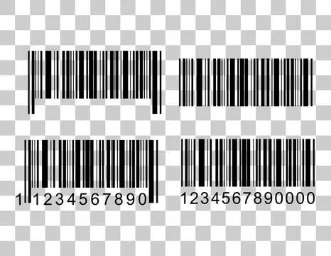 Set of Barcode vector icon. Bar code for web flat design. scanner illustratio 스톡 일러스트