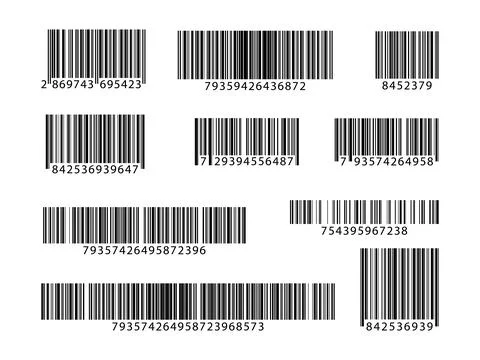 Set of barcodes. Collection QR codes. Vector illustration. Illustrazione stock
