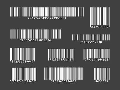 Set of barcodes. Collection QR codes. Vector illustration. Illustrazione stock