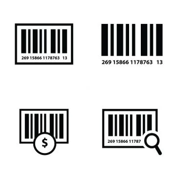 Set of barcodes Stock Illustration
