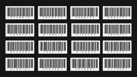 Set of barcodes Stock Illustration