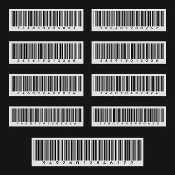 Set of barcodes Stock Illustration