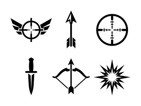 Set of Basic Arrows and Directional Indicators Stock Illustration