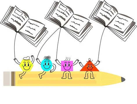 Set of basic geometric figures Ready to represent preschool preparation. Stock Illustration