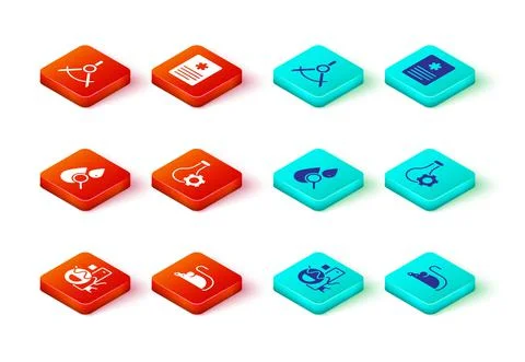 Set Basic geometric shapes, Experimental mouse, Drop and magnifying glass, Test 스톡 일러스트