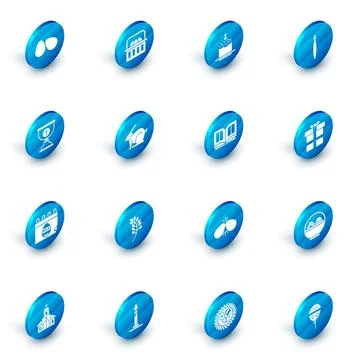 Set Basket with easter eggs, Easter cake and candle, Paint brush, Christian.. Ilustración de archivo