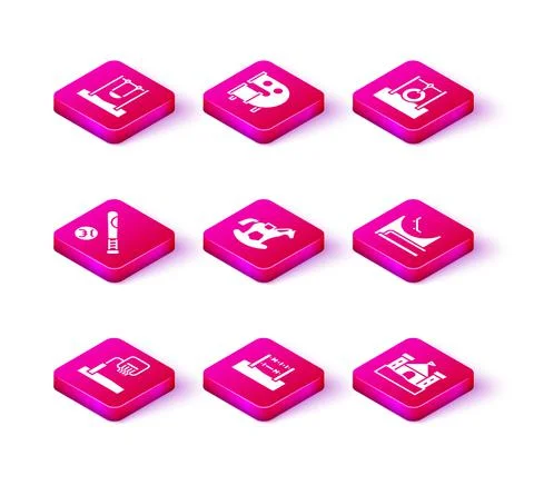 Set Basketball backboard, Abacus, Baseball bat with, Horse in saddle swing, Sand Illustrazione stock