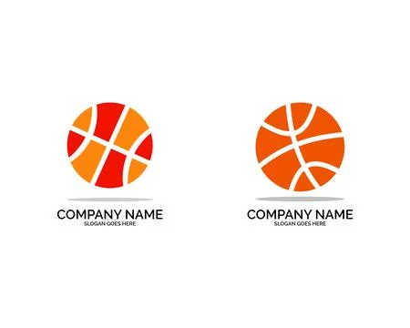 Set of Basketball Logo Design Stock Illustration