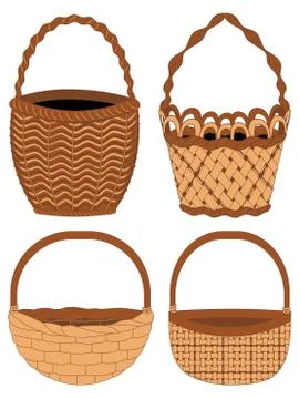 Set of Baskets Stock Illustration