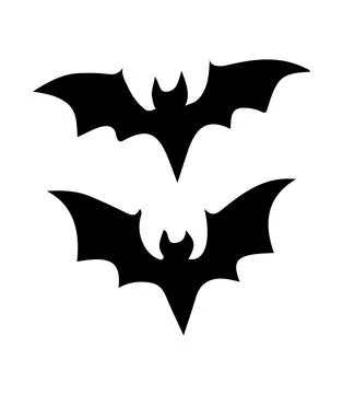 Set of bat silhouettes Stock Illustration