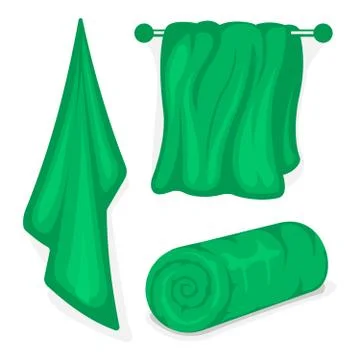 Set of bath towels Stock Illustration