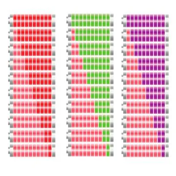 Set-batteries Stock Illustration