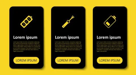 Set Battery charge, Screwdriver and Electric extension. Business infographic 스톡 일러스트