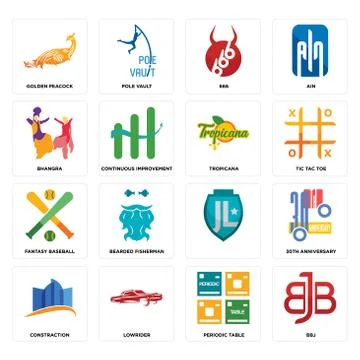 Set of bbj, periodic table, constraction, , fantasy baseball, tropicana, bhan 무료 스톡 일러스트