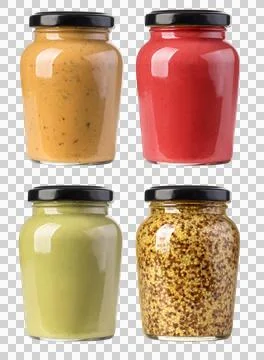 Set of BBQ Sauces Stock Photos
