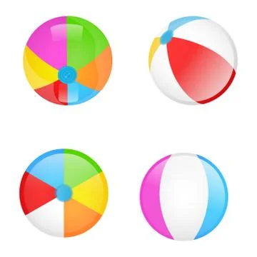 Set of beach balls Stock Illustration