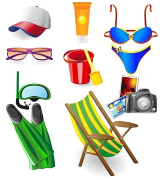 Set from beach Stock Illustration