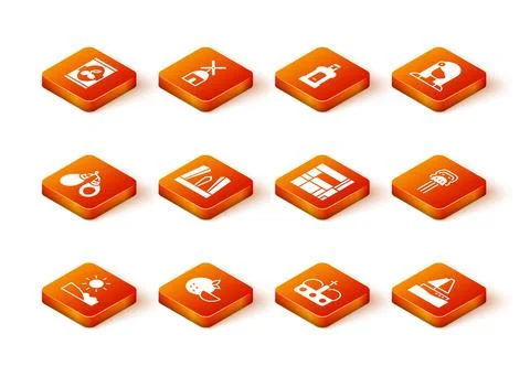 Set Beach, Orange fruit, Castanets, Gate of Europe, Crown spain, House Edificio Иллюстрация