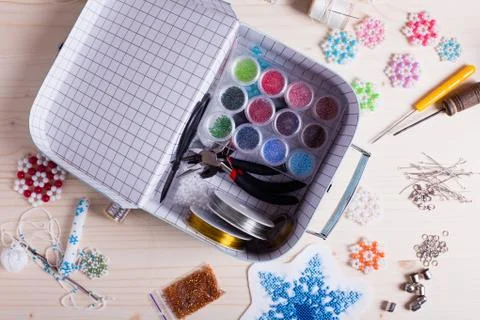 Set for beading Stock Photos