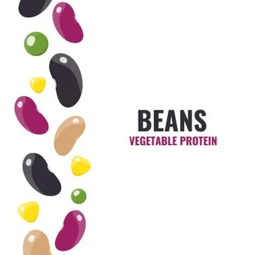 Set of beans elements Stock Illustration
