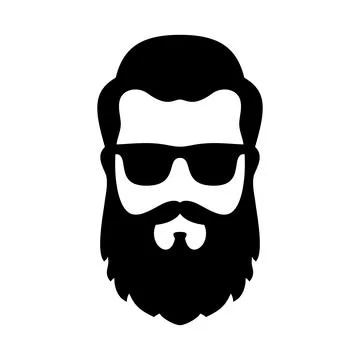 Set bearded hipster man face with glasses, haircuts, mustache, beard. Trendy man 스톡 일러스트