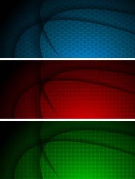 Set of beautiful banners with a different texture: hexagon Set of beautifu... Foto stock