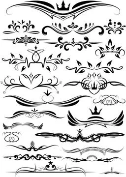Set of beautiful design elements for different use. Illustrazione stock