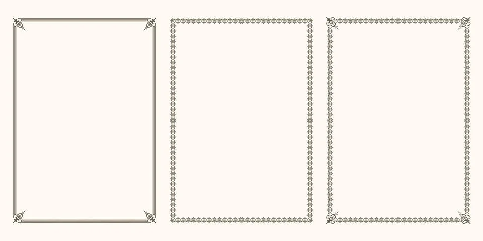 A set of beautiful frames Stock Illustration