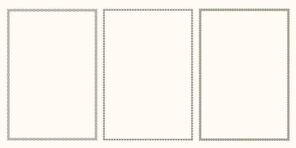 Set with beautiful frames Stock Illustration