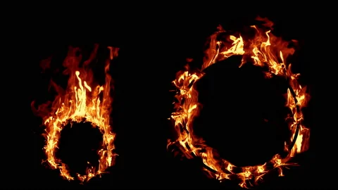 Set of Beautiful Ring of Fire Looped isolated. Video stock 93687867