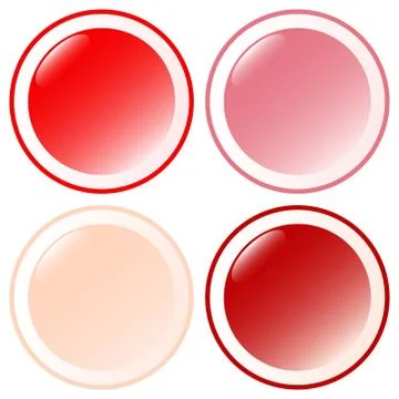 Set of beautiful round buttons Stock Illustration