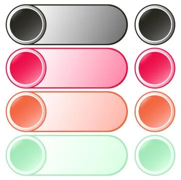 Set of beautiful round buttons Stock Illustration
