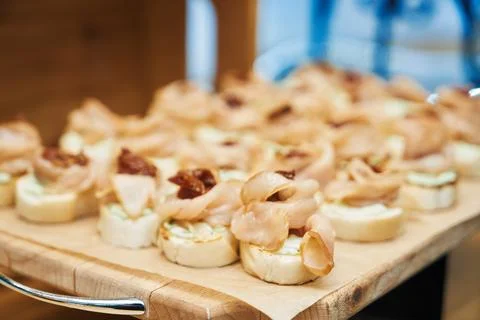 A set of beautiful snacks on the table. The buffet is on the table. Catering Stock Photos