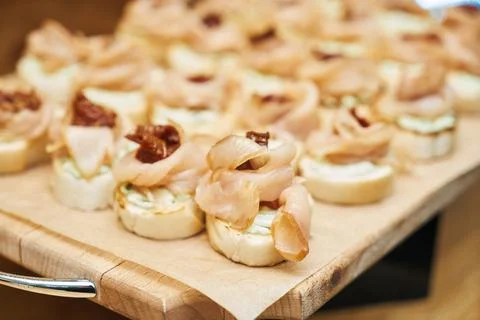 A set of beautiful snacks on the table. The buffet is on the table. Catering Stock Photos