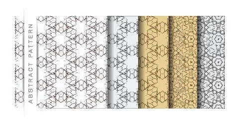 Set of Beautiful Vector Illustration Abstract Pattern of Wallpaper Background Stock Illustration