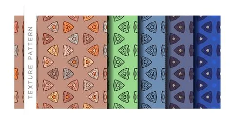 Set of Beautiful Vector Illustration Abstract Texture Pattern of Wallpaper Ba Stock Illustration