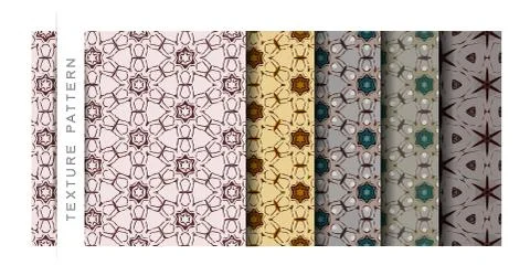 Set of Beautiful Vector Illustration Abstract Pattern of Wallpaper Background Stock Illustration