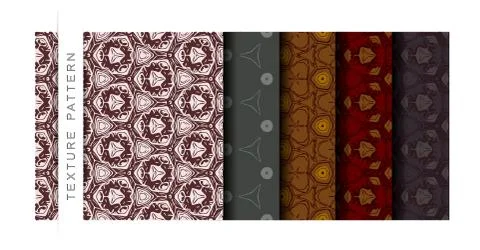 Set of Beautiful Vector Illustration Abstract Texture Pattern of Wallpaper Ba Stock Illustration