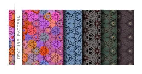 Set of Beautiful Vector Illustration Abstract Texture Pattern of Wallpaper Ba Illustrazione stock