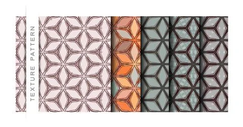 Set of Beautiful Vector Illustration Abstract Texture Pattern of Wallpaper Ba Illustrazione stock