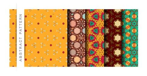 Set of Beautiful Vector Illustration Abstract Texture Pattern of Wallpaper Ba Stock Illustration